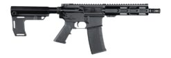 Andro Corp Industries 5568CBMPS ACI-15 CQB 5.56 NATO 30+1 8" Black Nitride Threaded Barrel, Black Anodized Aluminum Receiver w/Picatinny Rail, M-LOK Handguard, Black Polymer SBA3 Pistol Brace, A2 Grip
