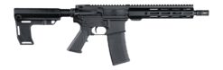 Andro Corp Industries 556103HBMPS ACI-15 Halo 5.56 NATO 30+1 10.30" Black Nitride Threaded Barrel, Black Anodized Aluminum Receiver w/Picatinny Rail, Black Polymer SBA3 Pistol Brace, A2 Grip, Ambidext