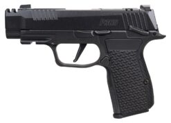 Sig Sauer 365AXG380COMPLUXEMSCA P365 AXG LUXE Micro-Compact 380 ACP 10+1 3.10" Black Pearlescent Cerakote Stainless Steel Integrated Compensator/Optic Ready/Serrated Slide & Frame w/Picatinny Rail, Bl