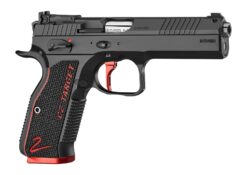 CZ-USA 91246 Shadow 2 Target 9mm Luger 17+1 5" Stainless Barrel, Black Nitride Steel Optic Ready/Serrated Slide, Black Steel Frame w/Beavertail, G10 Grip