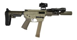 Shark Coast Tactical SCC8226CKNOLL-S Creepy Knoll 9mm Luger 30+1 Aluminum Receiver Picatinny Rail Receiver Polymer SB Tactical SBA3 Brace