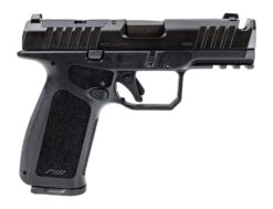 Rost Martin RM1CXBLKOSP10CA(COMP) RM1X Comp Compact 9mm Luger 10+1 4" Black Compensated Match Grade Barrel, Black Nitrocarburized Steel Optic Ready/Serrated Slide, Black Polymer Frame w/Picatinny Rail