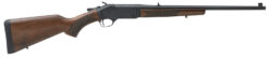 Henry H01544 Single Shot  44 Rem Mag Caliber with 1rd Capacity, 22" Barrel, Overall Blued Metal Finish & American Walnut Stock, Right Hand (Full Size)