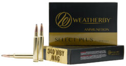 Weatherby B340225TTSX Select Plus  340WthbyMag 225gr Barnes Tipped TSX Lead Free 20 Per Box/10 Case