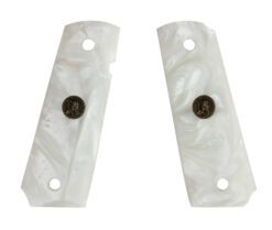 Pachmayr 62001 Custom Grip White Simulated Pearl Panels for 1911 with Ambidextrous Safety