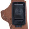 Bianchi 10382 6C  IWB Size 02 Tan Leather Belt Clip Fits 3" Barrels/Ruger/Colt/Charter Arms Right Hand