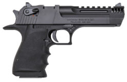 Magnum Research DE357L5IMB Desert Eagle L5 357 Mag 5" with Muzzle Brake 9+1 Black Hardcoat Anodized Aluminum Frame Black Carbon Steel Slide Black Hogue Wraparound Rubber Grip