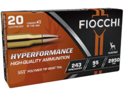 Fiocchi 243HSB Hyperformance  243Win 95gr Super Shock Tip 20 Per Box/10 Case