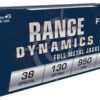 Fiocchi 38A Range Dynamics  38Special 130gr Full Metal Jacket 50 Per Box/20 Case