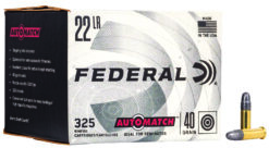 Federal AM22 Champion Training Auto Match 22LR 40gr Lead Round Nose 325 Per Box/10 Case *Bulk