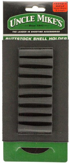 Uncle Mike's 88481 Buttstock Shell Holder  Black Nylon 9rd Rifle