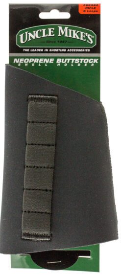 Uncle Mike's 88483 Buttstock Shell Holder  Black Neoprene 6rd Rifle