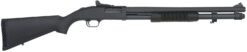 Mossberg 51663 590A1  12 Gauge Pump 3" 8+1 20" Black Parkerized Heavy-Walled Barrel, Black Parkerized Drilled & Tapped Receiver, Black Fixed Synthetic Stock
