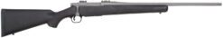 Mossberg 28006 Patriot  7mm-08 Rem 5+1 22" Stainless Cerakote Fluted Barrel, Stainless Cerakote Receiver Drilled & Tapped, Black Fixed Synthetic Stock, Right Hand