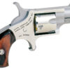 North American Arms 22S Mini-Revolver  22 Short 5rd 1.13" Barrel, Overall Stainless Steel Finish, Rosewood Birdshead Grip