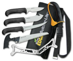 Outdoor Edge BL1 ButcherLite  4.30"/4.50"/5.9"/6" Folding Plain/Saw 420J2 Stainless Steel Blade FRN Black Handle