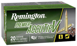 Remington Ammunition 29186 Premier Accutip-V 22-250Rem 50gr AccuTip V Boat Tail 20 Per Box/10 Case