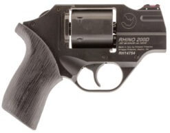 Chiappa Firearms CF340217 Rhino 200D Small Frame 357 Mag, 6 Shot 2" Black Anodized Steel Barrel, Blued Cylinder Black Anodized Aluminum Frame, Black Rubber Grip, Concealed Hammer