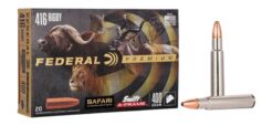 Federal P416SA Premium Safari Cape-Shok 416Rigby 400gr Swift A Frame 20 Per Box/10 Case