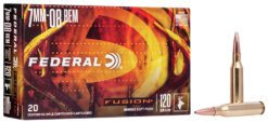 Federal F708FS2 Fusion  7mm-08Rem 120gr Bonded Soft Point 20 Per Box/10 Case