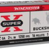 Winchester Ammo XB121 Super X  12Gauge 2.75" 1Buck Shot 5 Per Box/50 Case