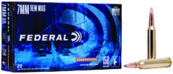 Federal 7RA Power-Shok  7mmRemMag 150gr Jacketed Soft Point 20 Per Box/10 Case