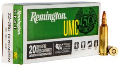 Remington Ammunition 23750 UMC  22-250Rem 45gr Jacketed Hollow Point 20 Per Box/10 Case
