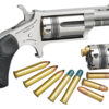 North American Arms 22MCTW Wasp Combo 22 LR/22 WMR 5 Shot 1.63" Stainless Steel Vent Rib Barrel, Stainless Steel Frame & Cylinder, Black Pebbled Rubber Grip, Exposed Hammer