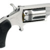 North American Arms 22MSTW Wasp Snub Nose 22 WMR 5 Shot 1.13" Stainless Steel Vent Rib Barrel, Stainless Steel Frame & Cylinder, Black Pebbled Rubber Grip, Exposed Hammer