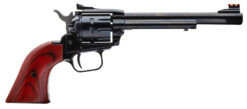 Heritage Mfg RR22999MB6AS Rough Rider  22 LR 22 WMR 9 Shot, 6.50" Black Steel Barrel, Black Zinc Alloy Frame, Black Cylinder, Cocobolo Grip, Hammer/Thumb Safety, Exposed Hammer