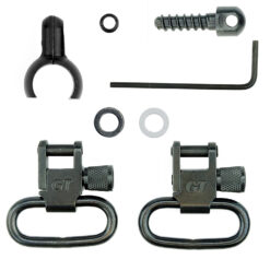 GrovTec US Inc GTSW43 Swivel Set Tube .630"-.675" 1" Black Steel Rifle
