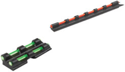 Truglo TG94 Gobble-Dot  Universal Shotgun Green/Red Fiber Optic Green Fiber Optic Black