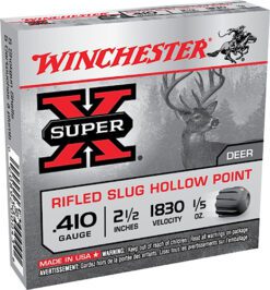 Winchester Ammo X41RS5VP Super X  410Gauge 2.50" 1/5oz Rifled Slug Shot 15 Per Box/10 Case *Value Pack