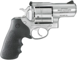 Ruger 5302 Super Redhawk Alaskan Small Frame 480 Ruger 6rd 2.50" Satin Stainless Steel Barrel, Cylinder & Frame, Black Hogue Finger Groove Monogrip, Transfer Bar Safety Exposed Hammer