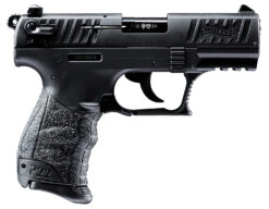Walther Arms 5120333 P22 *CA Compliant 22 LR 10+1 3.42" Matte Black Tenifer Serrated/Steel Slide, Black Polymer Frame w/Picatinny Rail, Black Interchangeable Backstrap Grips