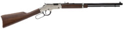 Henry H004SE Silver Eagle  Full Size 22 Short/ 22 Long/ 22 LR (16 LR/21 Short) 20" Blued Barrel, Nickel-Plated Metal Finish, American Walnut Stock Right Hand