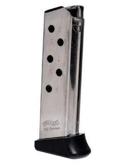 Walther Arms 2246010 PPK  6rd Detachable w/Finger Rest 380 ACP Nickel Steel