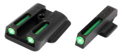TruGlo TG131RT2 TFO  Green/Tritium/Fiber Optic Front Sight-Green/Tritium/Fiber Optic Rear Sight Ruger LC9/9S/380
