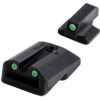 TruGlo TG231G1A Tritium  Green Tritium Front & Rear/Black Nitride Fortress Frame, Compatible w/Glock 42/43/43X/48 Except MOS, Front Post/Rear Dovetail Mount