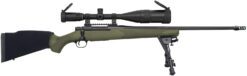 Mossberg 27924 Patriot Night Train 308 Win Caliber with 5+1 Capacity, 22" Threaded/Fluted Barrel, Matte Blued Metal Finish & OD Green Synthetic Stock Right Hand (Full Size) Includes 6-24x50mm Scope