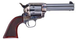 Taylors & Company 556201DE Short Stroke Smoke Wagon  45 Colt (LC) 6rd 4.75" Blued Cylinder & Barrel Color Case Hardened Steel Frame Checkered Walnut Navy Size Grip (Taylor Tuned)
