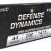Fiocchi 44B500 Defense Dynamics  44RemMag 200gr Semi Jacketed Hollow Point 50 Per Box/10 Case