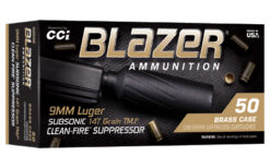 CCI BLAZER BRASS 9MM SUPRS 147GR TMJ