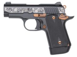 KIMBER MICRO 9 SYLVA 9MM FLORAL ENGRAVED GOLD APP