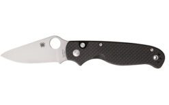 SPYDERCO BUTTONUP CF PE 3.27" BK/SLV