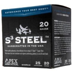 APEX 20 GA 3" S3 STEEL1 OZ. #4 25RD