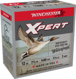 WINCHESTER SUPER X XPERT H.V. STEEL 12GA 2-3/" 1-1/8OZ #3 25RDS BX 250RD CASE