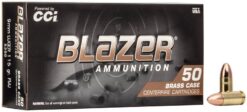 CCI 9MM LUGER 115GR FMJ BLAZER BRASS 50 RD/BX 20 BX/CS