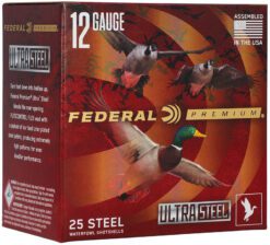 FEDERAL 12GA 3 1/2" 1 1/2OZ  BB & 2 1500 FPS "ULTRASTEEL"  25 RD/BX 10 BX/CS