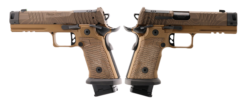SIG SAUER P211 COMBAT COYOTE TOPO 9MM PISTOL 4.4" MACH3D COMP, G10 GRIP, 1-23RD 2-21RD MAGS